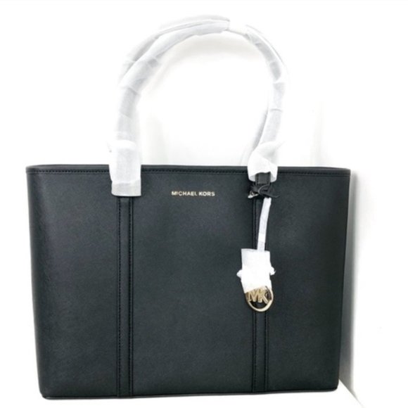 Michael Kors Black Saffiano Leather Large Tote NWT - Picture 6 of 8